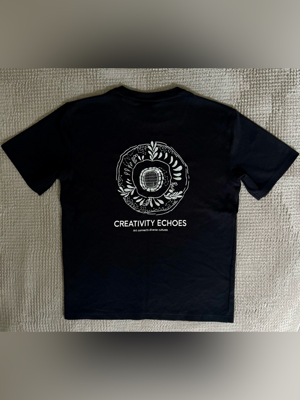 Cactus Man Ricky Singh Creativity Echoes Graphic Tee Men’s S Black Relaxed Fit